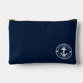 航海のいかりボートネームモダンコーストカスタム アクセサリーポーチ (正面)
