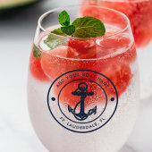 航海のいかりボートネーム船乗りクルーカスタム ステムなしワイングラス