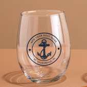 航海のいかりボートネーム船乗りクルーカスタム ステムなしワイングラス