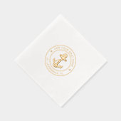 航海のいかりボート名カスタム 箔ナプキン (右)