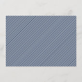 航海のいかりボート対角ストライプ旋回モダン エンクロージャーカード (裏面)