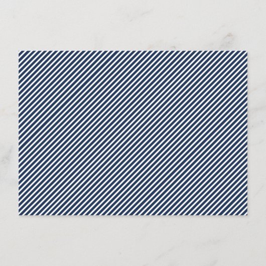 航海のいかりボート対角ストライプ旋回モダン エンクロージャーカード (裏面)