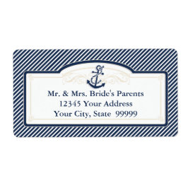 航海のいかりボート対角ストライプ旋回モダン ラベル