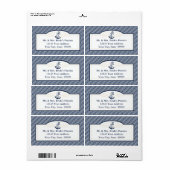 航海のいかりボート対角ストライプ旋回モダン ラベル (フルシート)