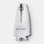航海のいかりモティーチーブルーボートネームカスタム ボトルクーラー (裏面)