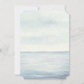 航海のいかりモノグラム水カラー海結婚ズ 招待状 (裏面)