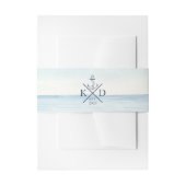 航海のいかりモノグラム水カラー海 招待状ベリーバンド (正面例)