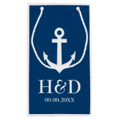 航海のいかりモノグラム結婚式の引き出物抱き枕 スモールペーパーバッグ (裏面)