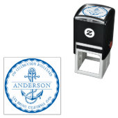航海のいかりラウンドファミリー名&差出人住所 セルフインキングスタンプ (インサイチュ)