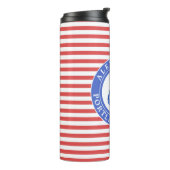 航海のいかりレッド熱パーソナライズされたタンブラー タンブラー (回転左)