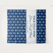 航海のいかりロゴ結婚式パーティーの写真の背景 タペストリー (正面(横))