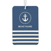 航海のいかりロストライプのープ船名青 カーエアーフレッシュナー (裏面)