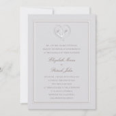 航海のいかりロープククラシックレスフォーマル結婚ズ 招待状 (正面)