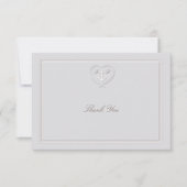 航海のいかりロープクレストコーストフォーマル結婚ーズ サンキューカード (正面)