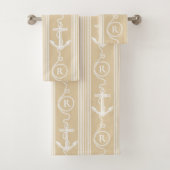 航海のいかりロープビーチサンドモノグラム バスタオルセット (インサイチュ)