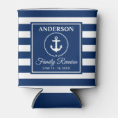 航海のいかりロープブルーストライプのファミリー懇親会 缶クーラー (正面)
