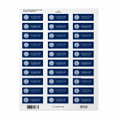 航海のいかりロープブルー差出人住所 ラベル (フルシート)