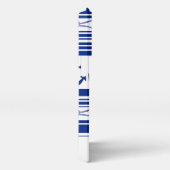 航海のいかりロープ及び名ストライプ称付き iPhoneケース (右側面)