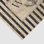 航海のいかりヴィンテージ世界地図モノグラム 薄葉紙 (詳細)