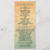 航海のいかりヴィンテージ結婚式 プログラム (裏面)