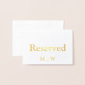 航海のいかり予約結婚テーブルの場所 箔カード (封筒付き正面)