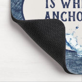 航海のいかり付引用文 マウスパッド (コーナー)