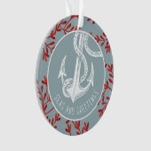 航海のいかり初結婚したのクリスマス飾り オーナメント (正面)