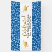 航海のいかり卒業クラス20XXグラッドキャップ 横断幕 (縦)