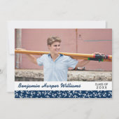 航海のいかり卒業式パーティフォトクラス20XX 招待状 (正面)