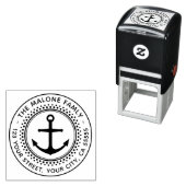 航海のいかり及び縁ど差出人住所 セルフインキングスタンプ (インサイチュ)