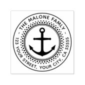 航海のいかり及び縁ど差出人住所 セルフインキングスタンプ (デザイン)