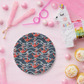 航海のいかり及び縄模様 ペーパープレート (パーティー)