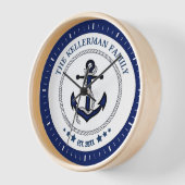 航海のいかり名のカスタム 壁時計 (傾斜)