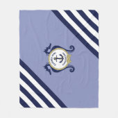 航海のいかり名カスタマイズ名 フリースブランケット (正面)