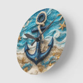 航海のいかり壁時計 ラウンド壁時計 (傾斜)