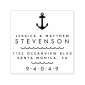 航海のいかり対結婚した差出人住所 セルフインキングスタンプ (デザイン)