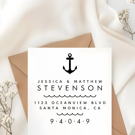 航海のいかり対結婚した差出人住所 セルフインキングスタンプ