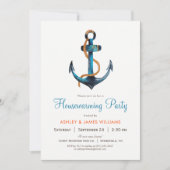 航海のいかり引っ越し祝いパーティーパーティの招待状 招待状 (正面)