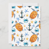 航海のいかり引っ越し祝いパーティーパーティの招待状 招待状 (裏面)