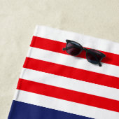 航海のいかり愛国的スター&ストライプモノグラム ビーチタオル (インサイチュ)