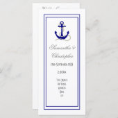 航海のいかり教会の結婚式 プログラム (正面/裏面)