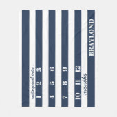 航海のいかり月次マイルストーンブランケット フリースブランケット (正面)