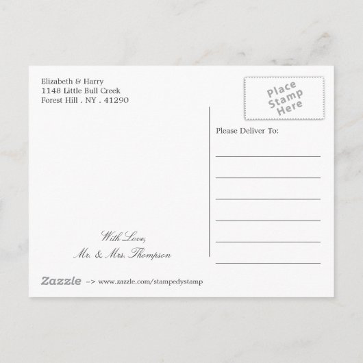 航海のいかり枠ヴィンテージ紙日付の保存 案内ポストカード (裏面)