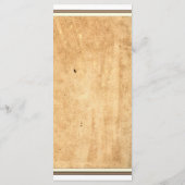 航海のいかり枠ヴィンテージ紙結婚のメニュー メニュー (裏面)