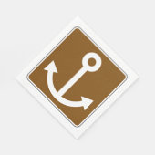 航海のいかり標識 スタンダードランチョンナプキン (角)