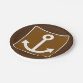 航海のいかり標識 ペーパープレート (アングル)