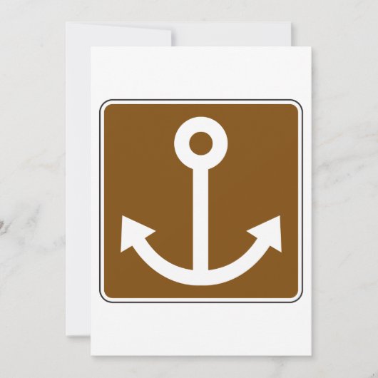 航海のいかり標識 招待状 (正面)