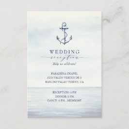 航海のいかり水彩海披露宴 エンクロージャーカード