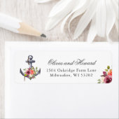 航海のいかり水色フローラノット ラベル (インサイチュ)