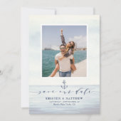 航海のいかり水色海シーンフォト セーブザデート (正面)